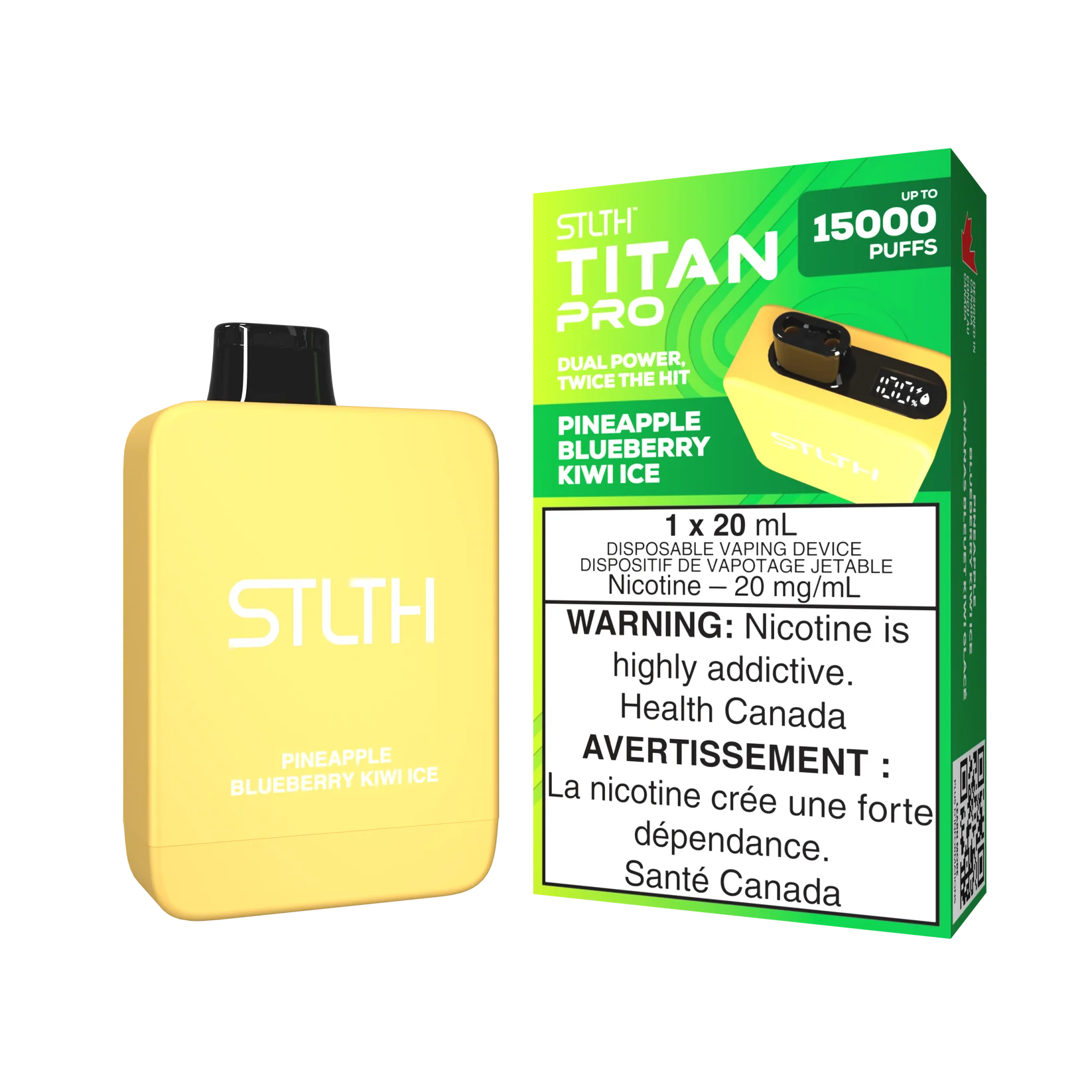 STLTH TITAN PRO PINEAPPLE BLUEBERRY KIWI ICE