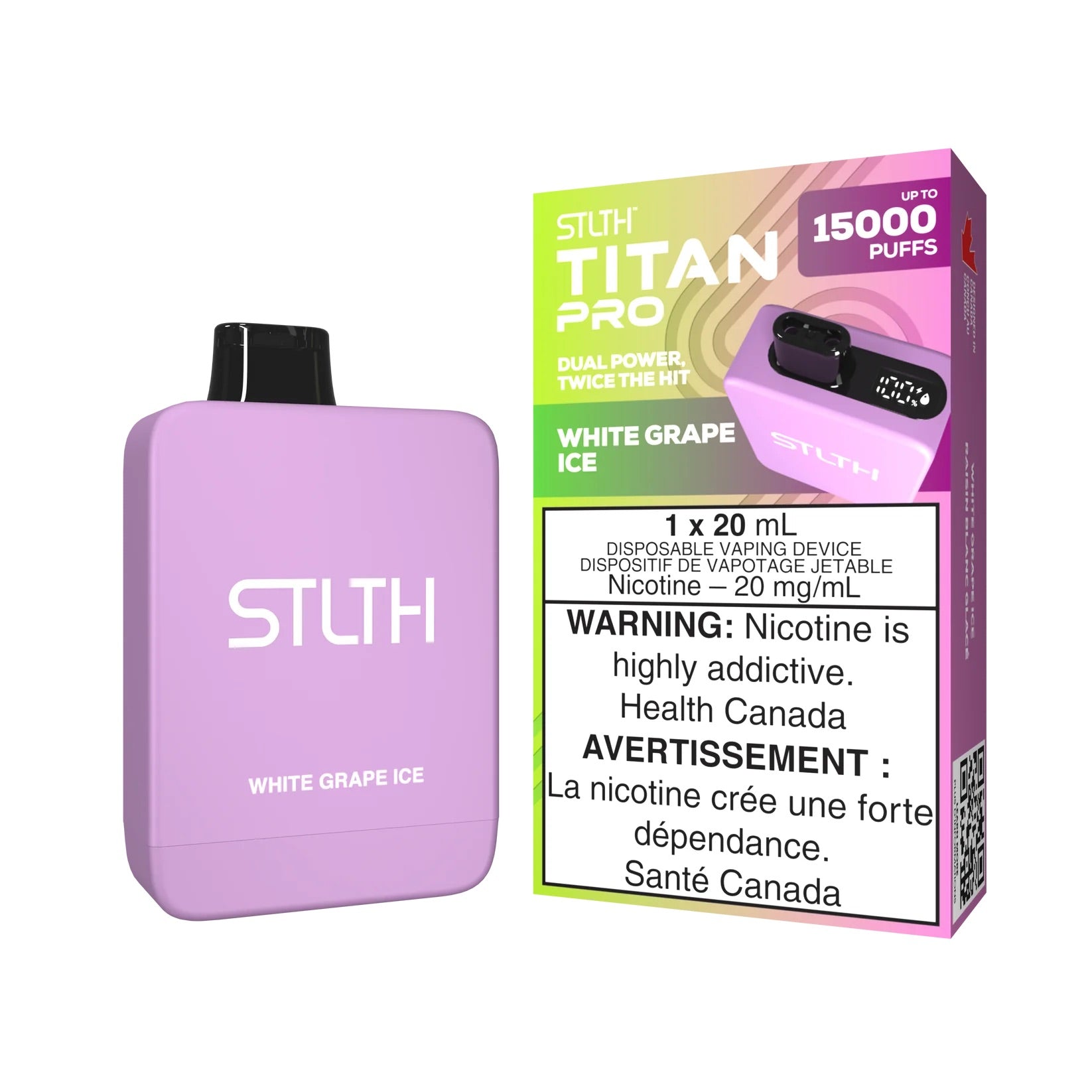 STLTH TITAN PRO WHITE GRAPE ICE