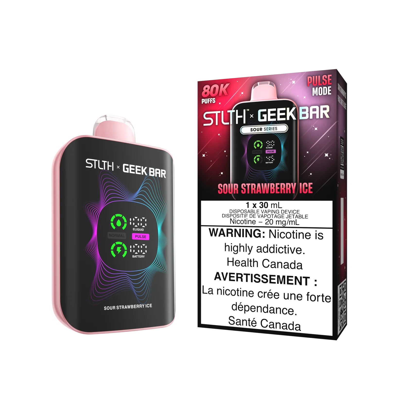 SOUR STRAWBERRY ICE - STLTH X GEEKBAR